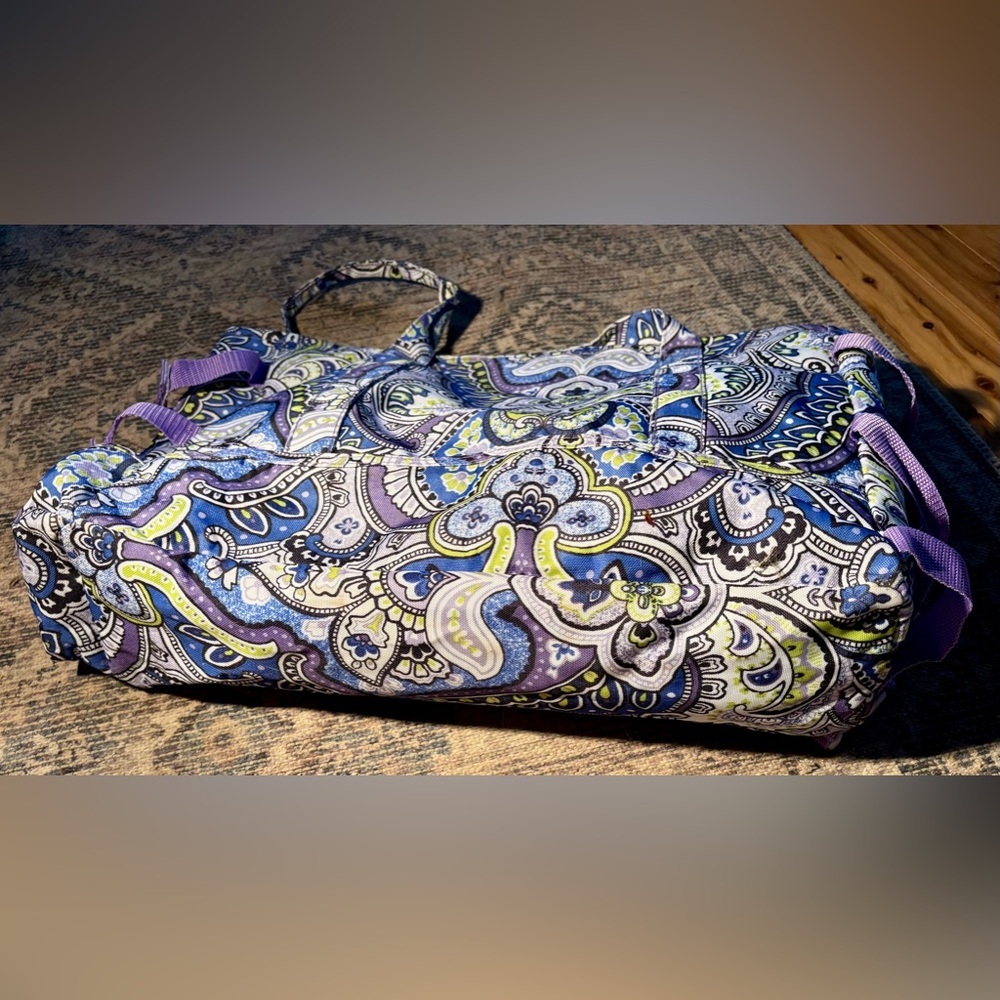 🏖️Laura Ashley “Seaside” Beach Tote w/Attached Coordinating Pouch🏖️ NWOT - Picture 4 of 12